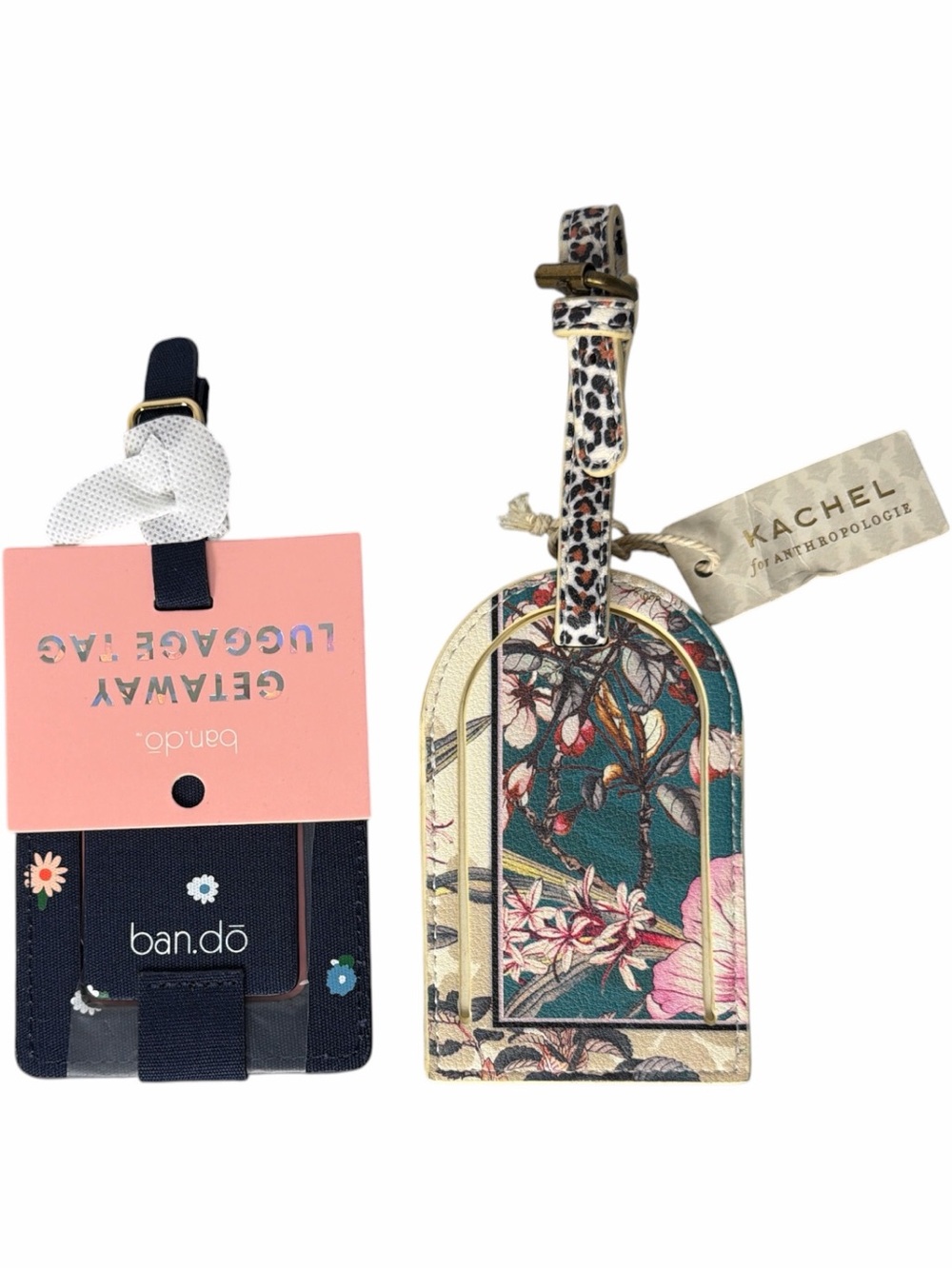 NWT Luggage Tag Bundle Ban.do Floral & Kachel for Anthropologie Travel Tags